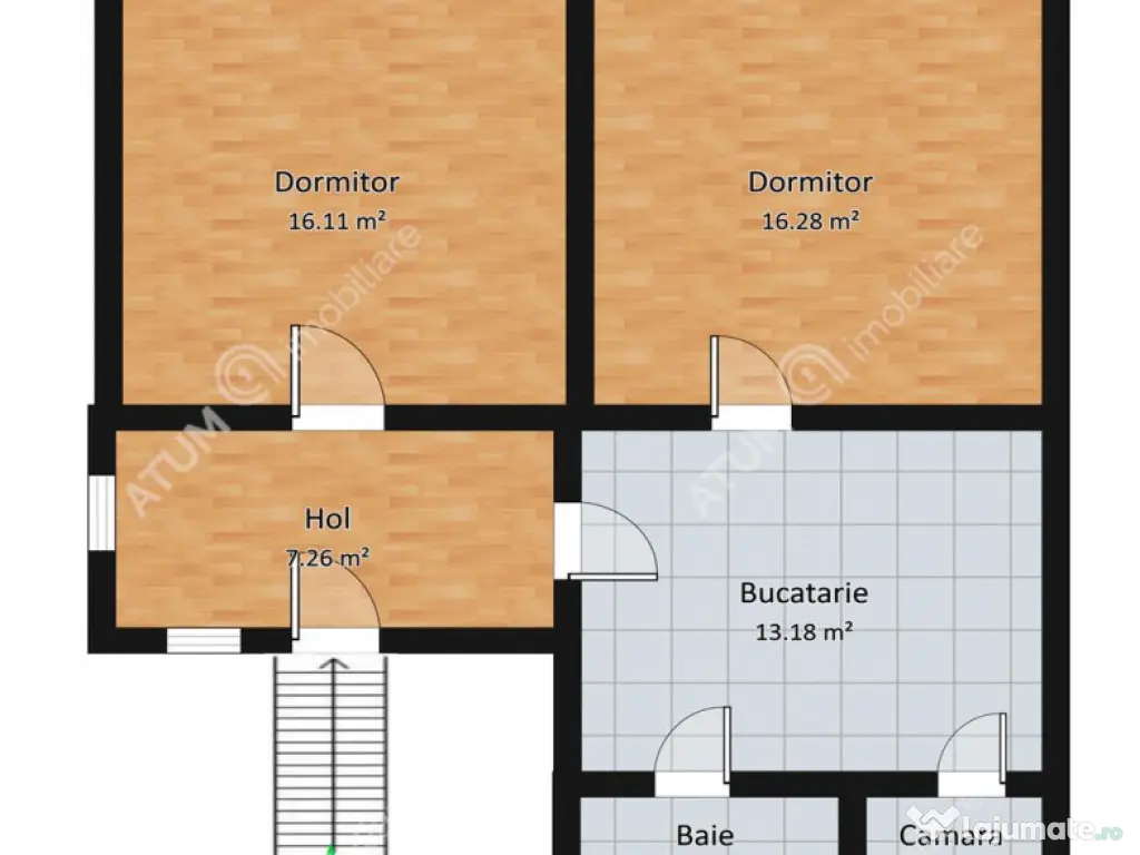 Casa cu 3 camere si teren 310 mp zona Trei Stejari din Sibiu 
