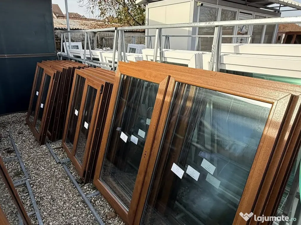 ferestre termopan maro duble noi de la 800 lei 