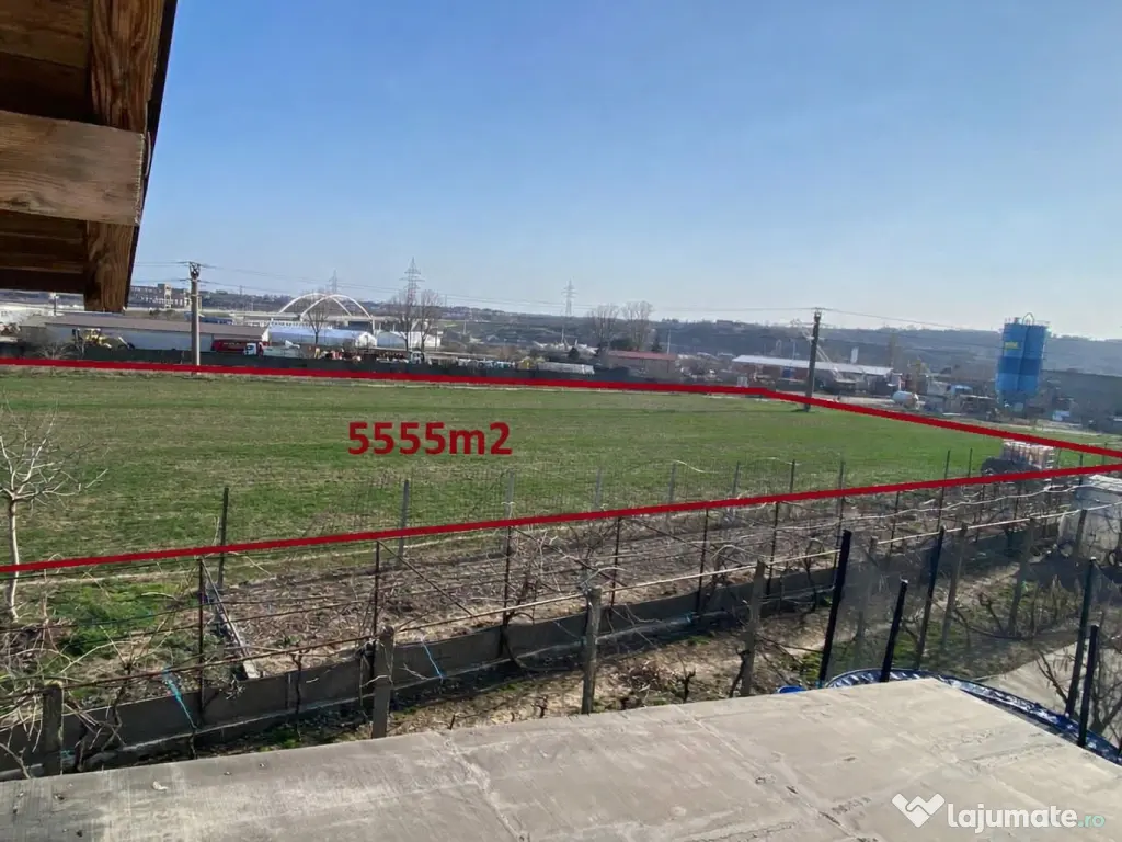 Teren 5500 mp langa A2 - dublă deschidere - utilități - investiție