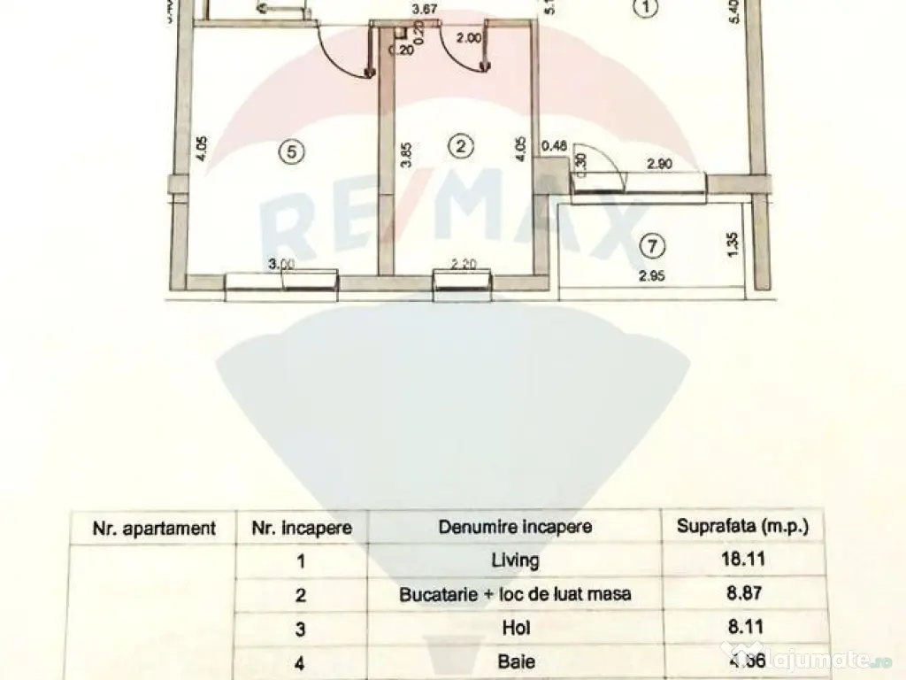 Inchiriez apartament 2 camere, la Kasper 