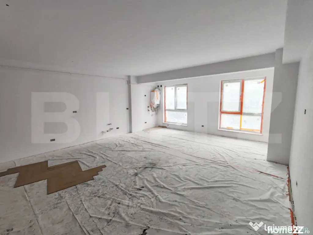 Apartament 3 camere, parter, bloc nou- zona Obcini 