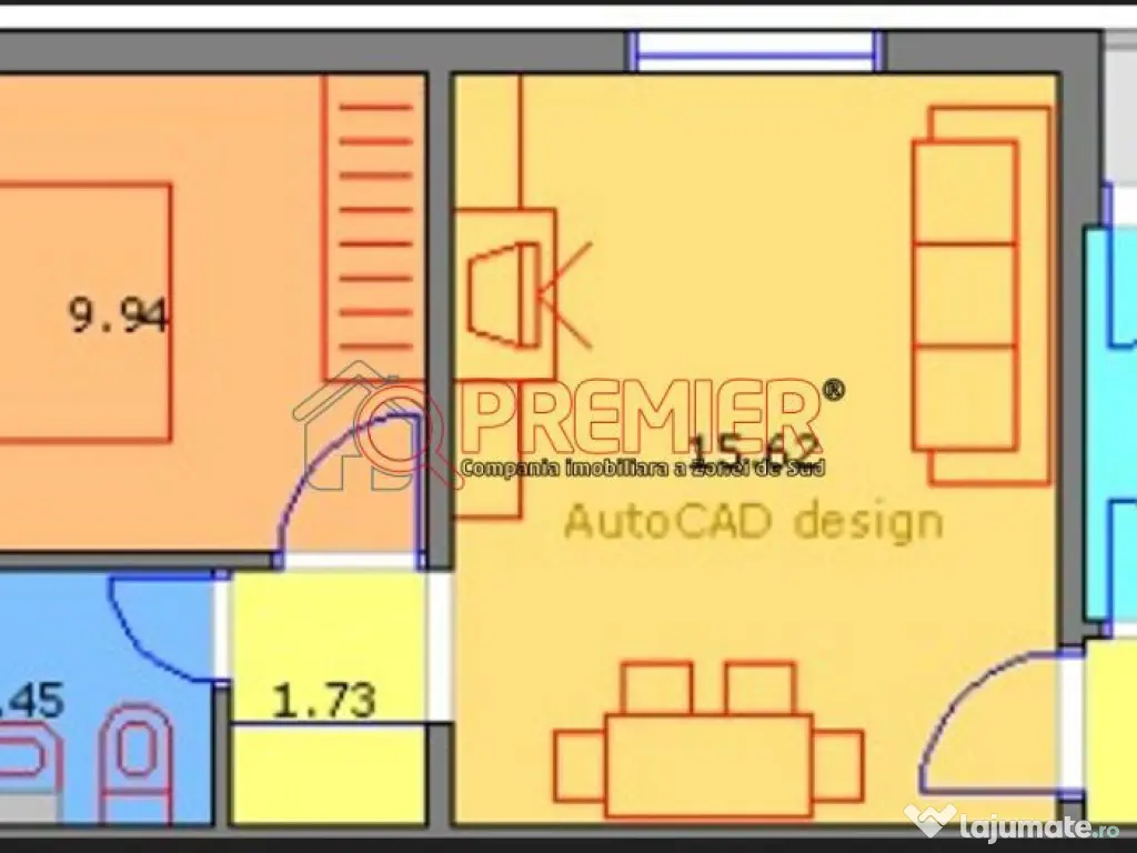 2 Camere Semid-ecomandat – Parter – Langa Piața 