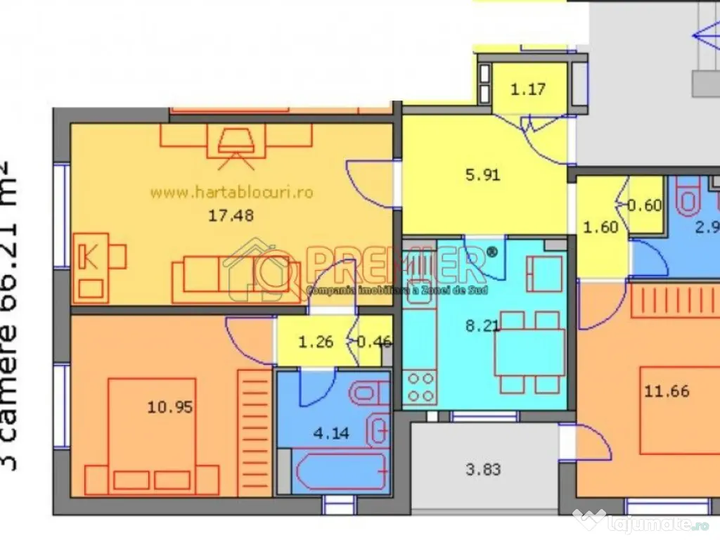 3 camere - Aparatorii Patrie - Str Frumusani 