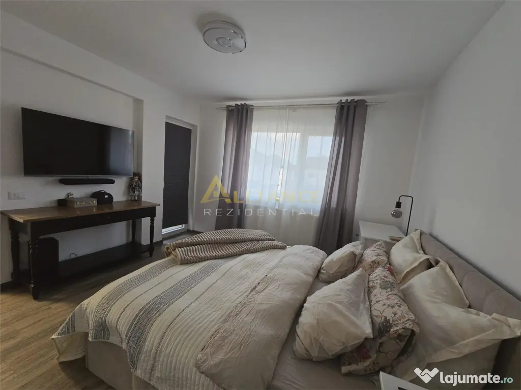 Casa individuala mobilata si utilata - 110 mp utili-700 m de 