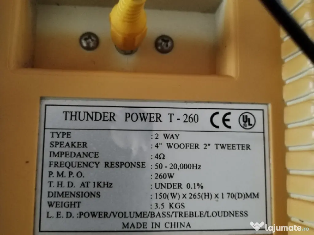 Boxă Thunder 260W rms 