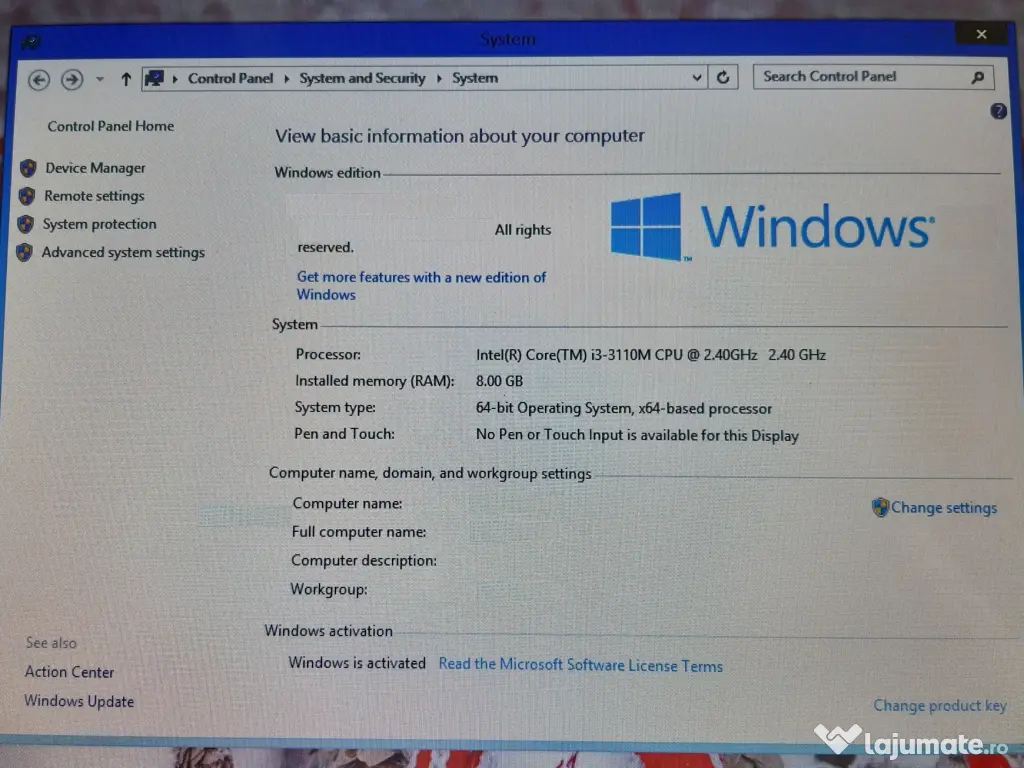 Laptop Lenovo G500 