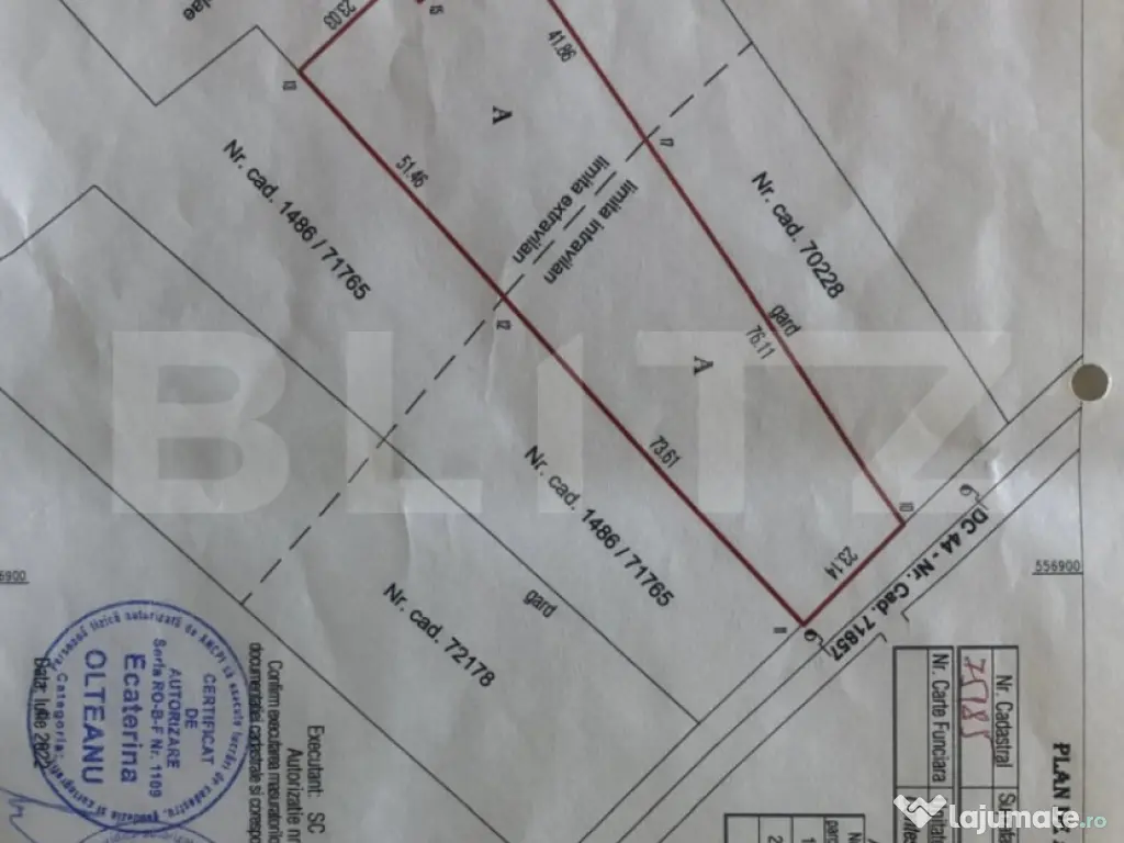 Teren vanzare ,3.900 mp,Mereni