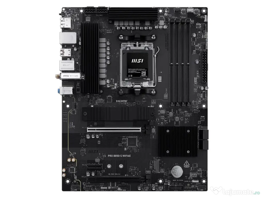 Placa de baza MSI PRO B850-S WIFI6E, AMD B850, AM5, DDR5, ATX