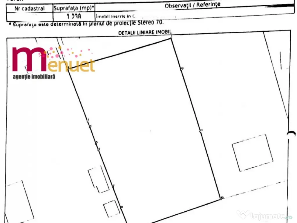 Teren intravilan Somova,1238 mp 