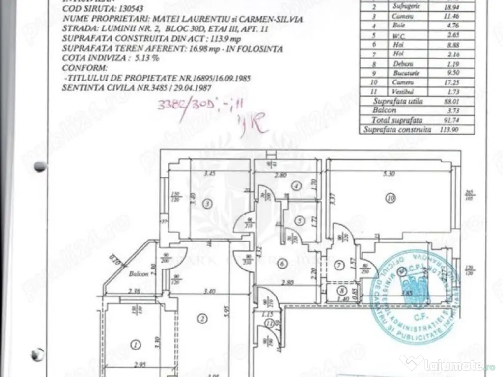 Apartament 4 camere, spațios, zona Ultracentral - 