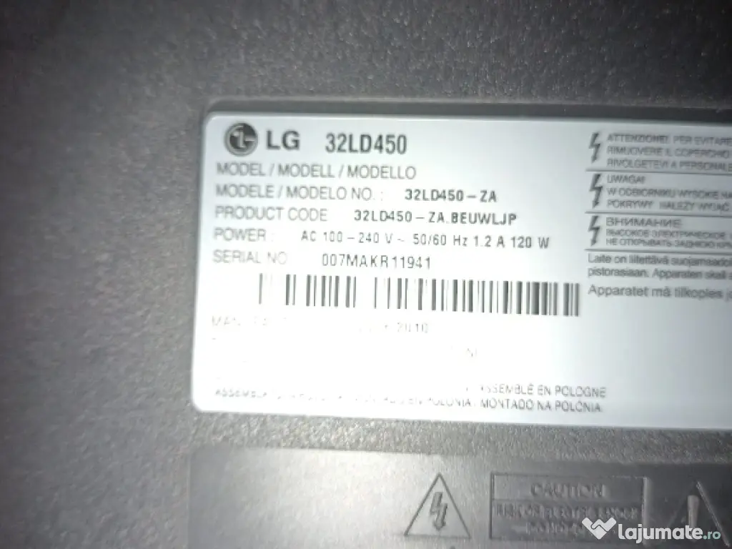 Placa digitala tv lg 32ls3450 