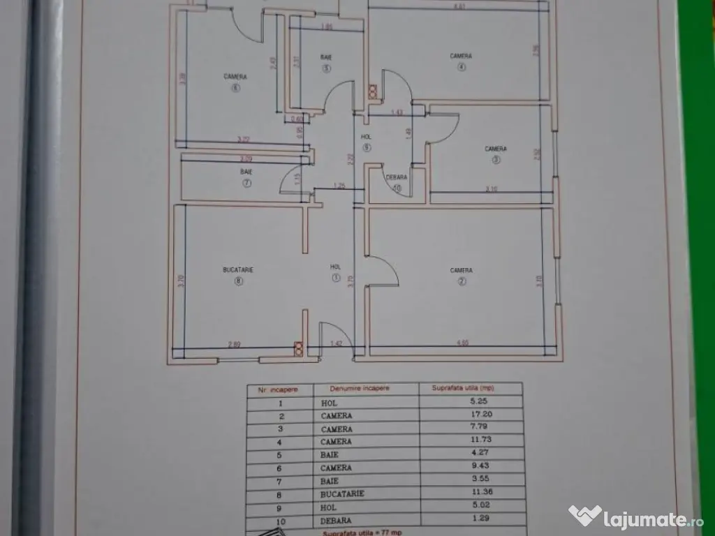 Apartament 4 Camere 80 mp Feldioara