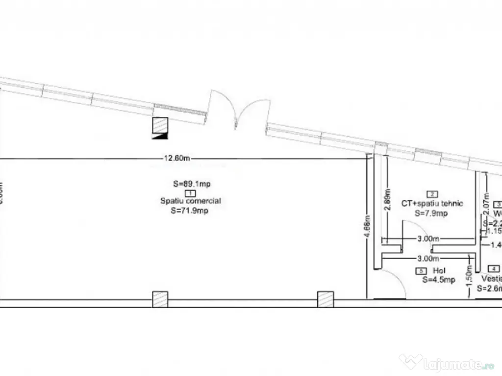 Spatiu comecial, 89mp, bloc nou, zona Corneliu Coposu 