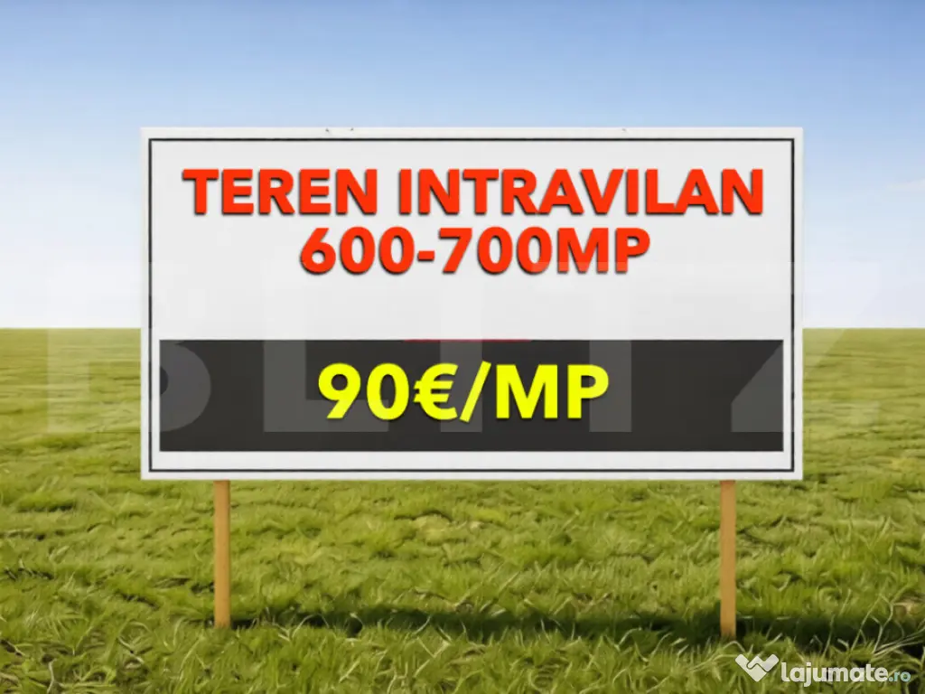 Teren intravilan 600–700 mp cu utilități Mosnita Noua