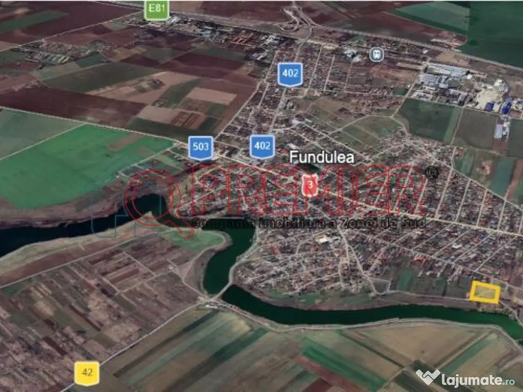 Teren intravilan pe malul lacului Fundulea 