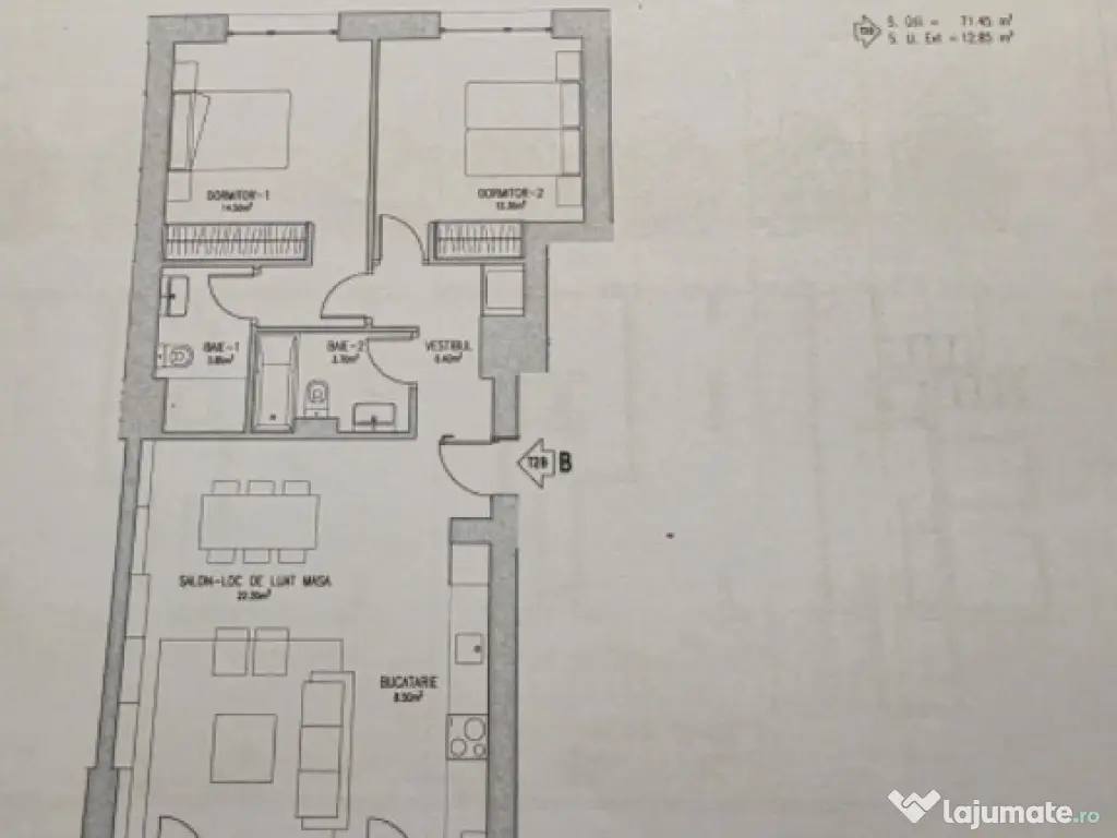 Apartament 3 camere,mobilat si utilat,zona Morarilor, 84mp,260.000euro 