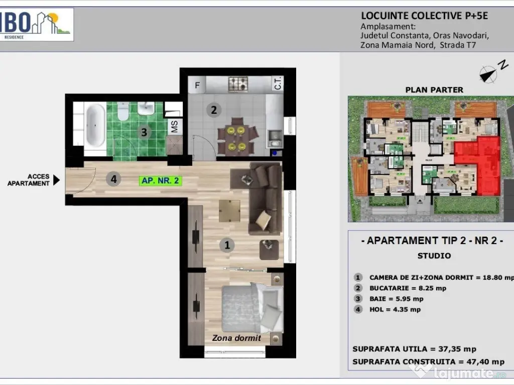 Apart Tip studio - Mamaia Sat/Nord 