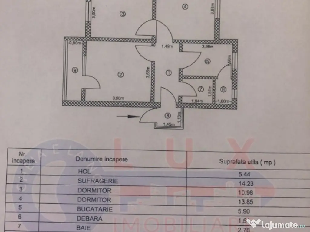 ID 3457 Apartament 3 camere *Cartier 9 Mai