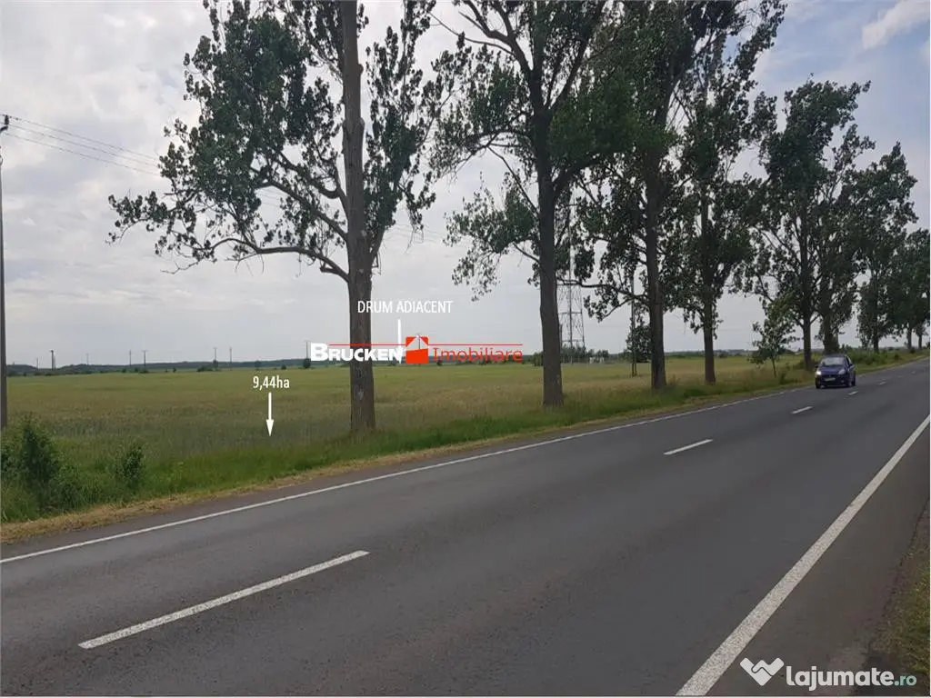 TEREN CU POTENTIAL INDUSTRIAL/ SERVICII | 9,44 HA | ARAD, PE