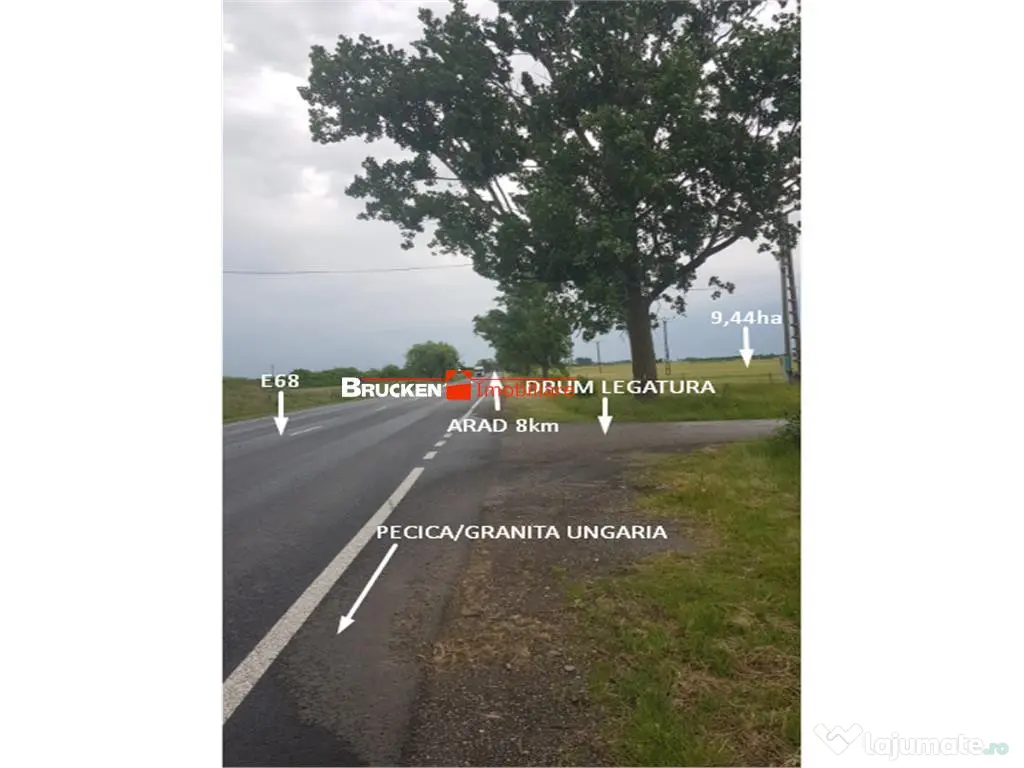 TEREN CU POTENTIAL INDUSTRIAL/ SERVICII | 9,44 HA | ARAD, PE