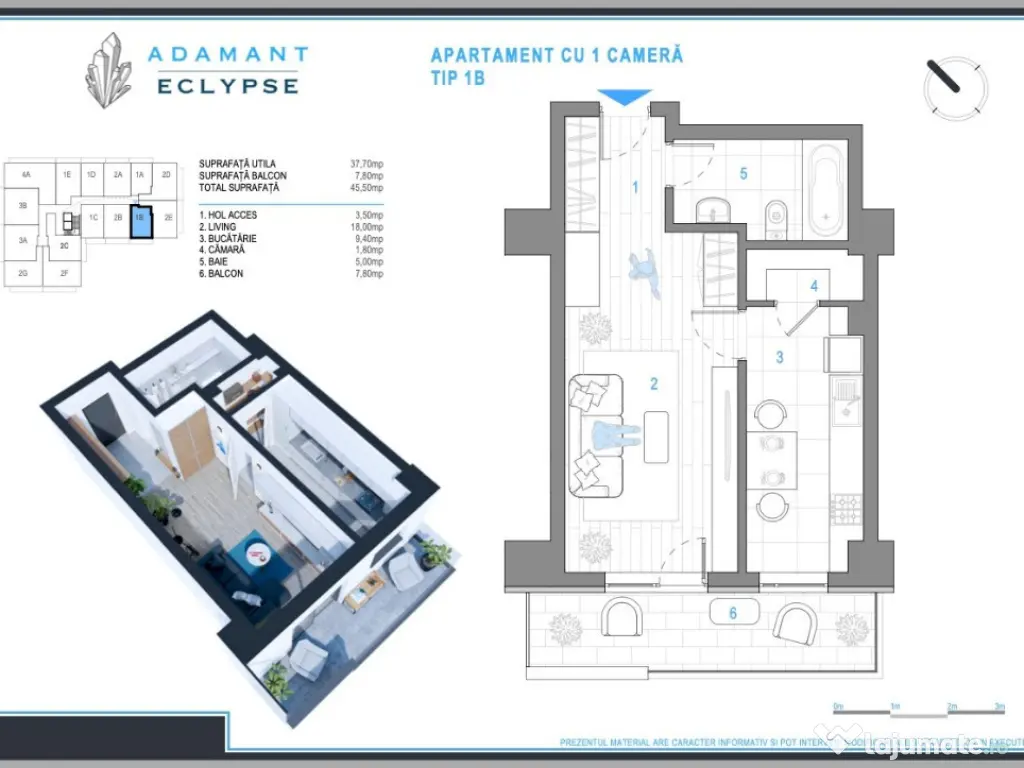 ADAMANT ECLYPSE | 1 camera tip 1B | 45,5 mp | CUG, Str. Hlincea - Iaşi