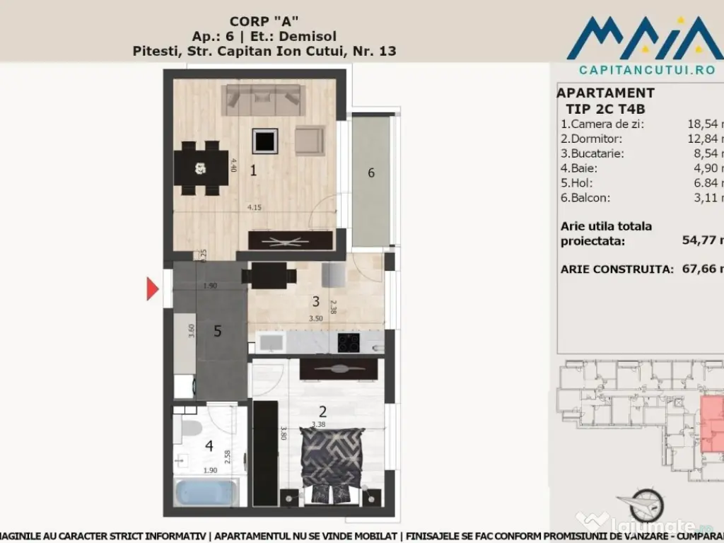 Apartament 2 Camere, Finisaje Premium, Pitesti, Langa Padure 