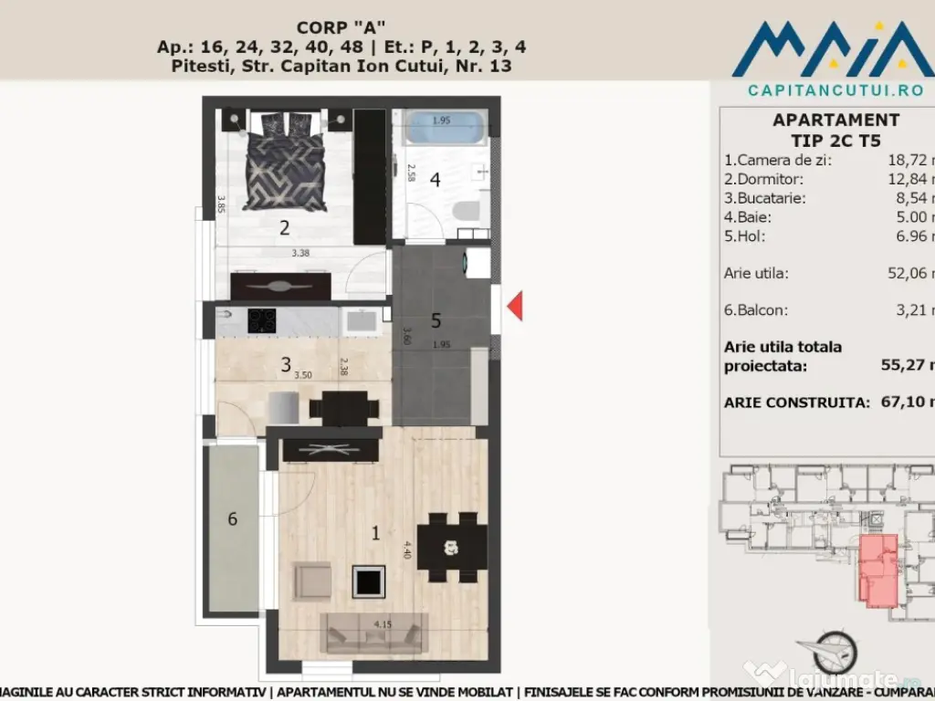 Apartament 52mp utili | Finisaje Premium | Langa padure - Pi 