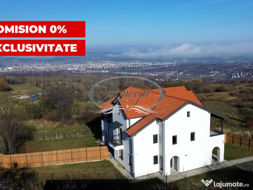 Duplex modern Feleacu cu vedere panoramica spre Cluj