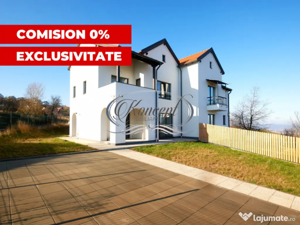 Duplex modern Feleacu cu vedere panoramica spre Cluj