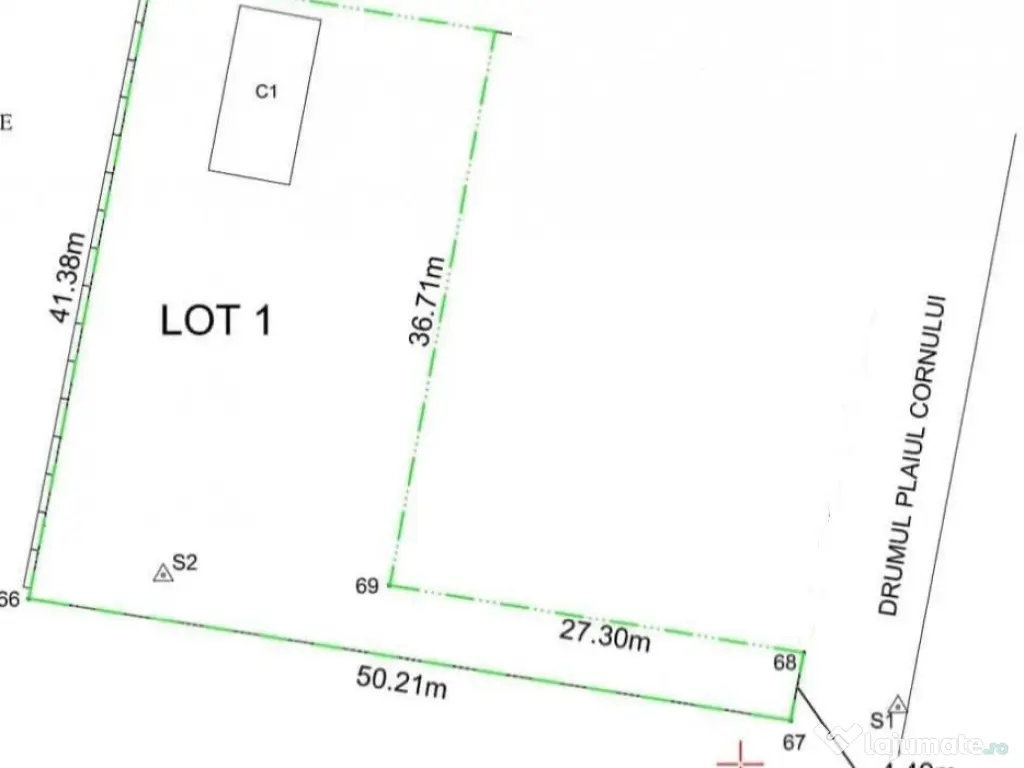Teren Sisesti 1064 mp Plaiul Cornului
