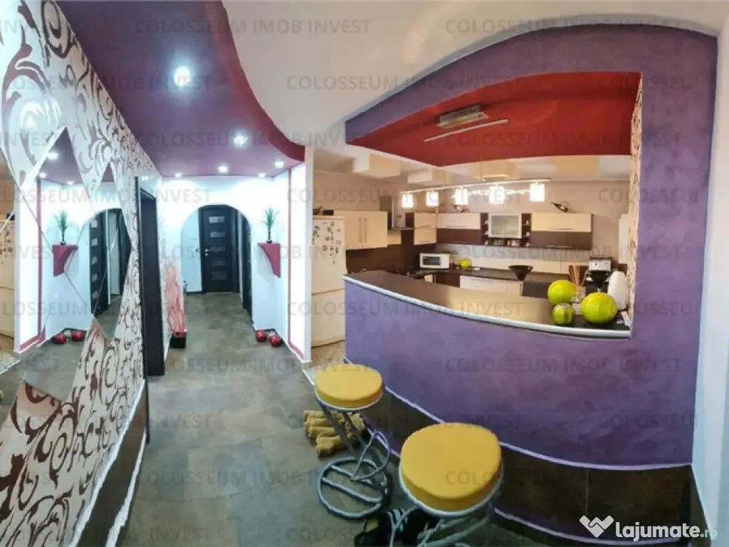 Apartament 4 cam, 2 bai, decomandat, mobilat, utilat, zona Tractorul!