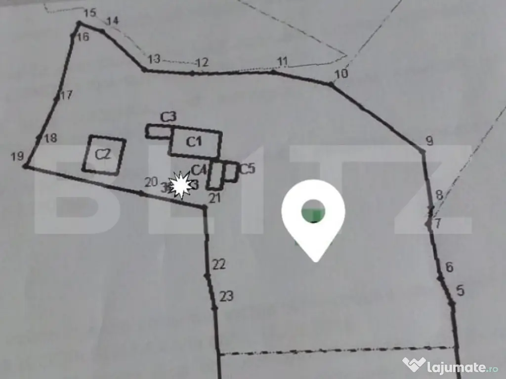 Teren intravilan, 3420 mp, pretabil investiție, zona Adânc