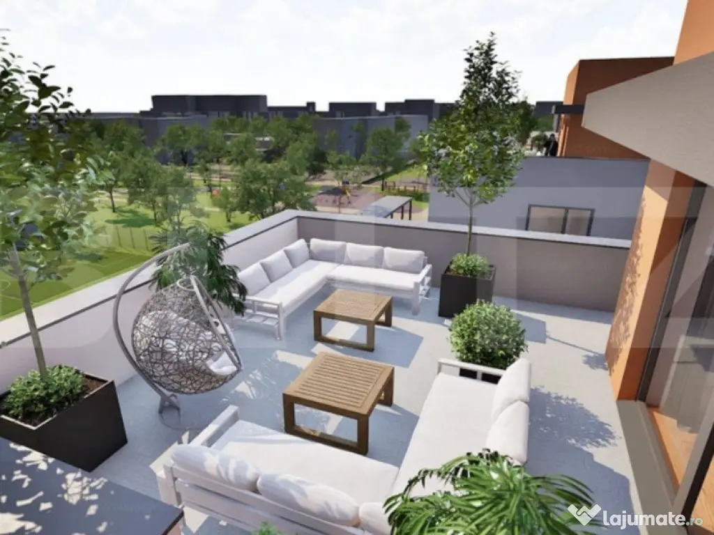 Apartament 2 camere, 56 mp, terasa 27 mp, constructie noua,