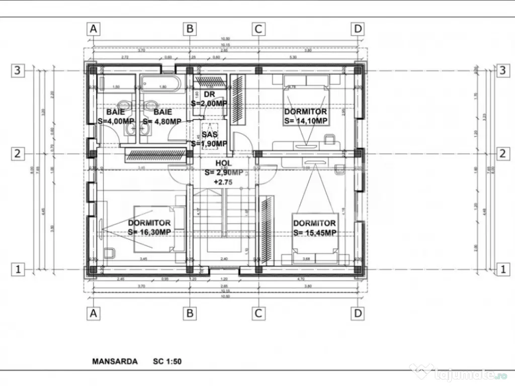Casa de vanzare 4 camere 3 bai 119 mp cu teren 470 metri in 