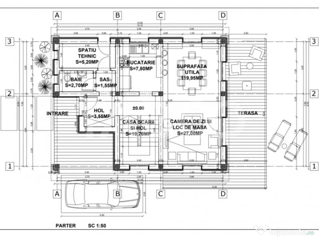Casa de vanzare 4 camere 3 bai 119 mp cu teren 470 metri in 