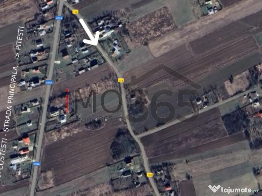 Teren intravilan loturi Parvu Rosu 500 mp - aproape de Pites 
