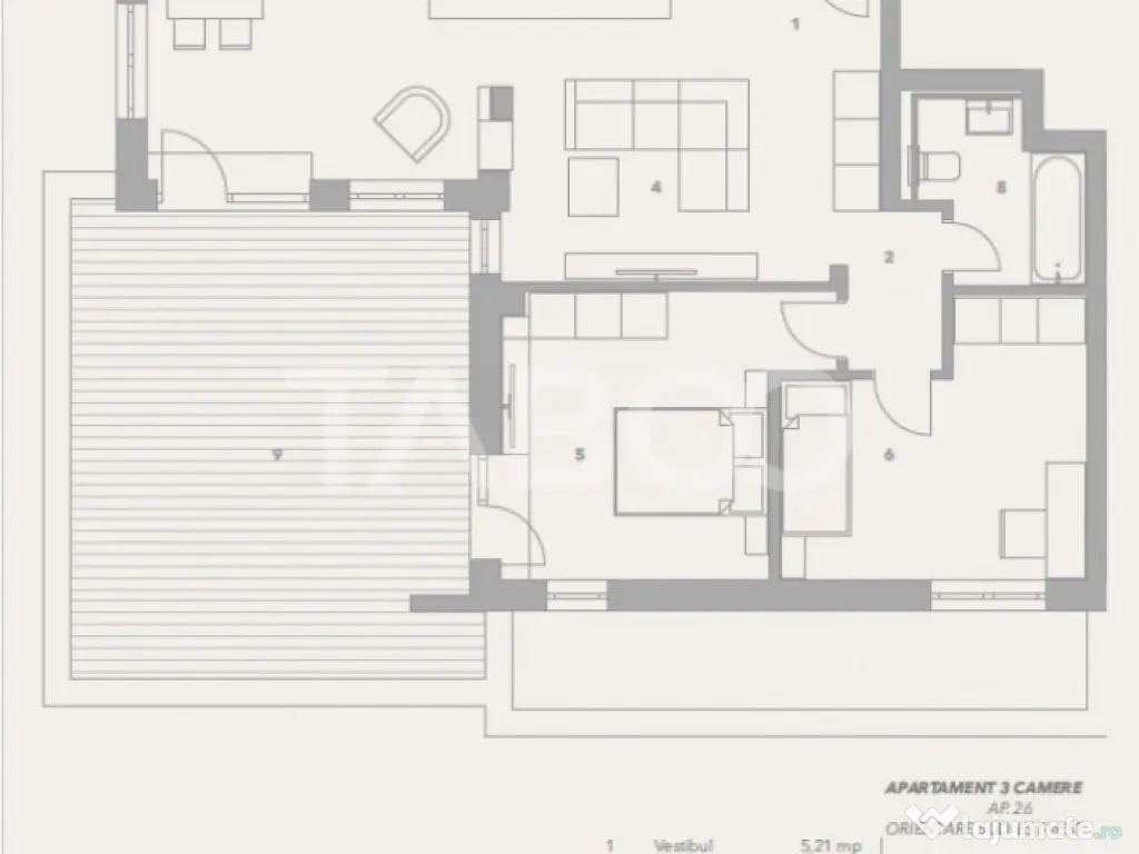 Penthouse 80 mp utili terasa 32 mp zona Turnisor Sibiu 