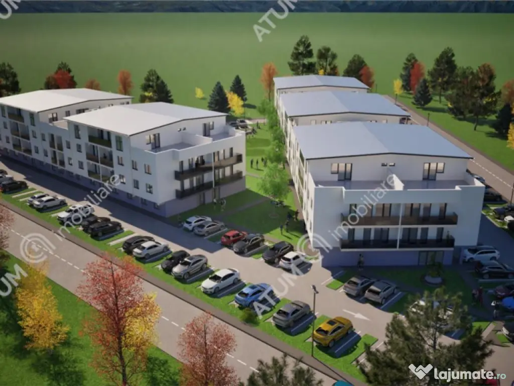 Apartament cu 3 camere 2 balcoane etaj 1 in Selimbar zona Tr 