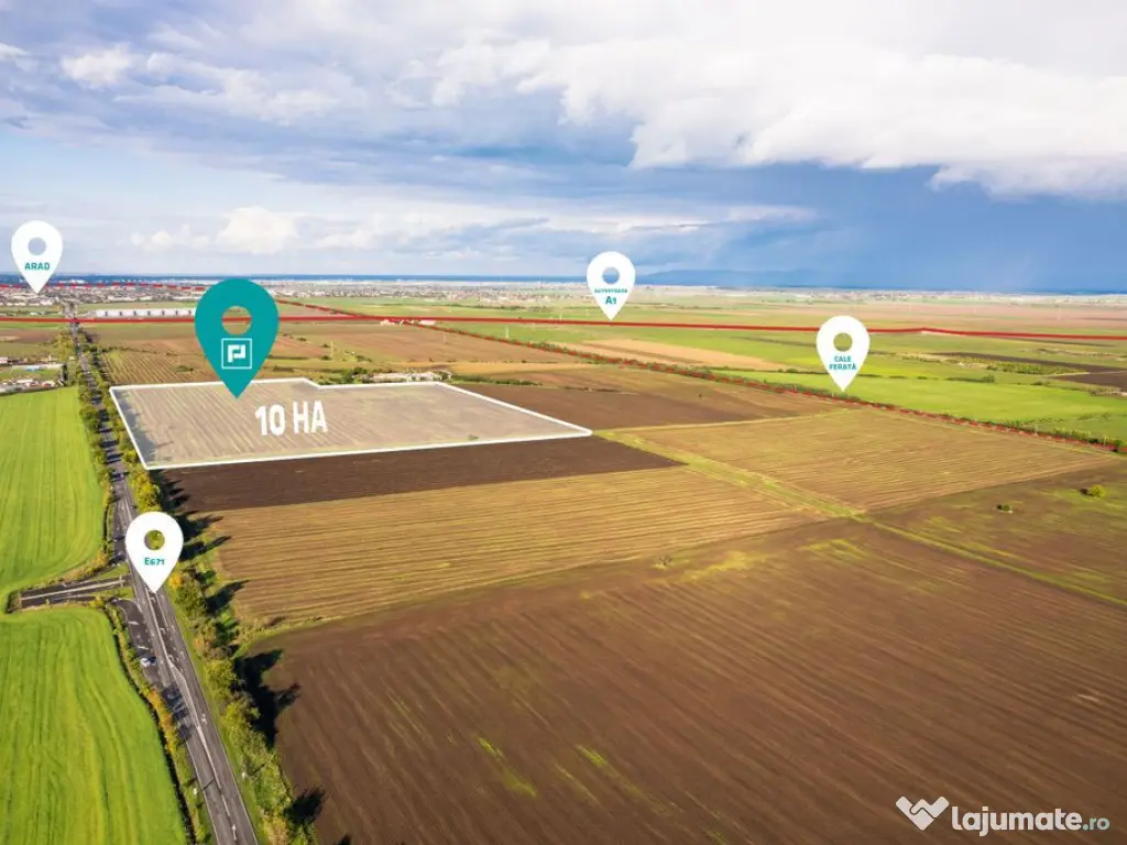 Teren de 100000 mp în Arad