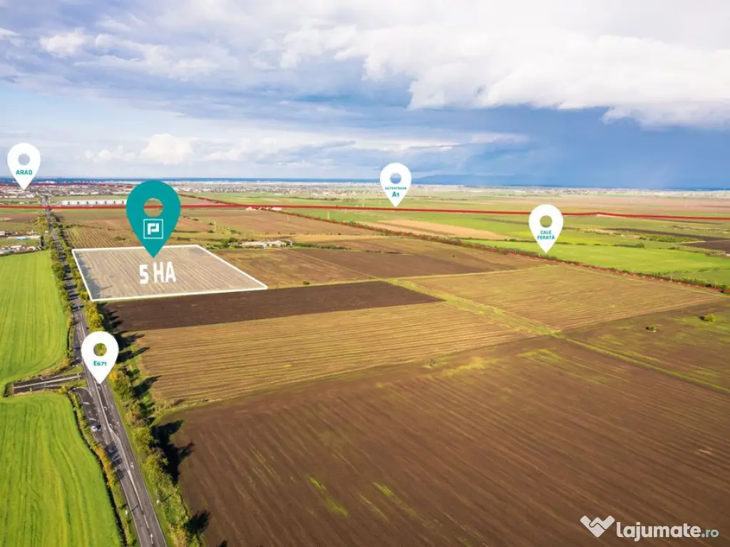 Teren de 50000 mp în Arad