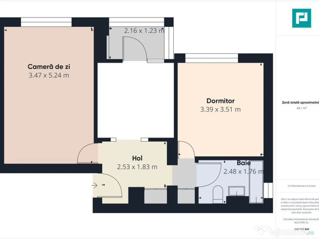 Apartament 2 camere decomandat - Confecții