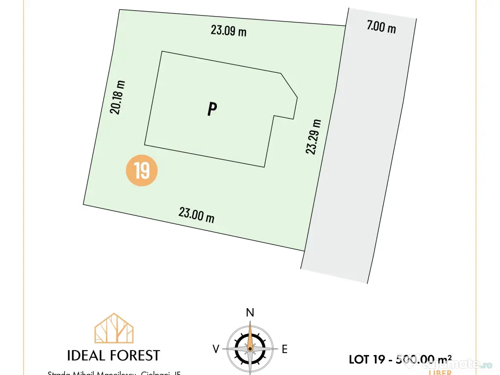 Lot de teren cu autorizatie si proiect casa 500mp! Snagov