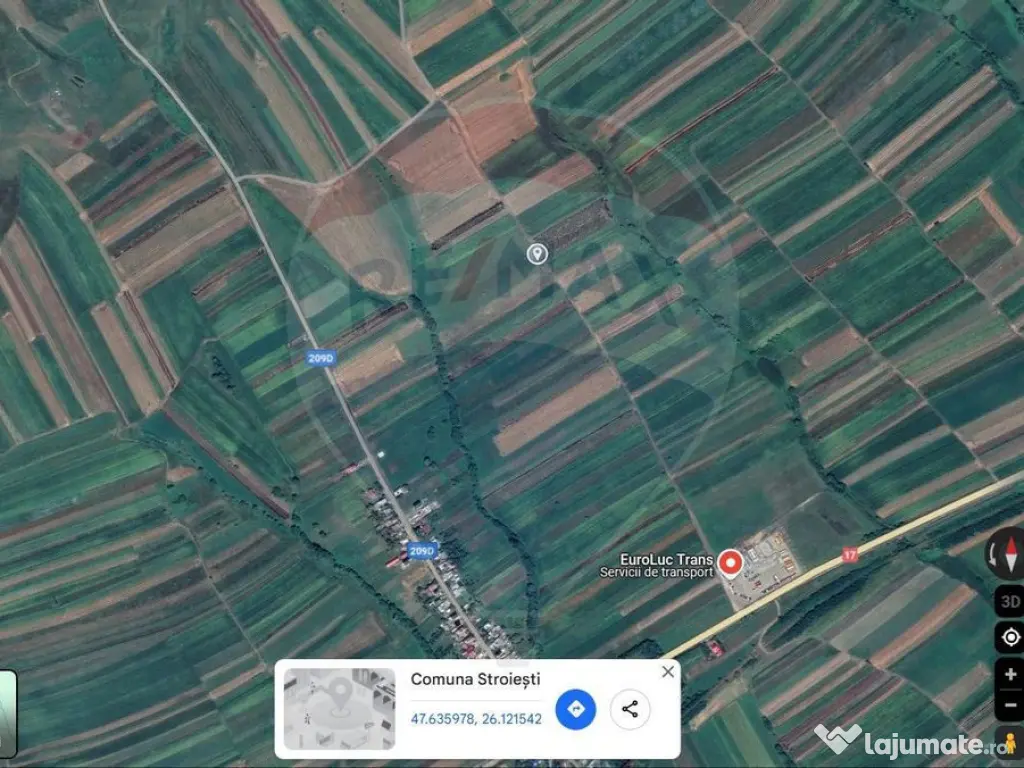 Teren extravilan 10152mp Stroiesti / Soseaua DN17, Suceava 