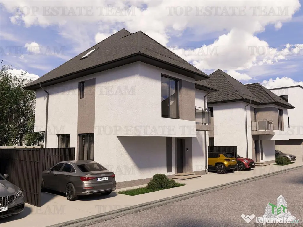 Vila 5 camere cu incalzire in pardoseala pe parter si etaj,