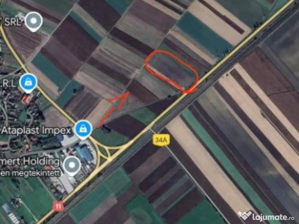 De vânzare teren extravilan lângă drumul DN11