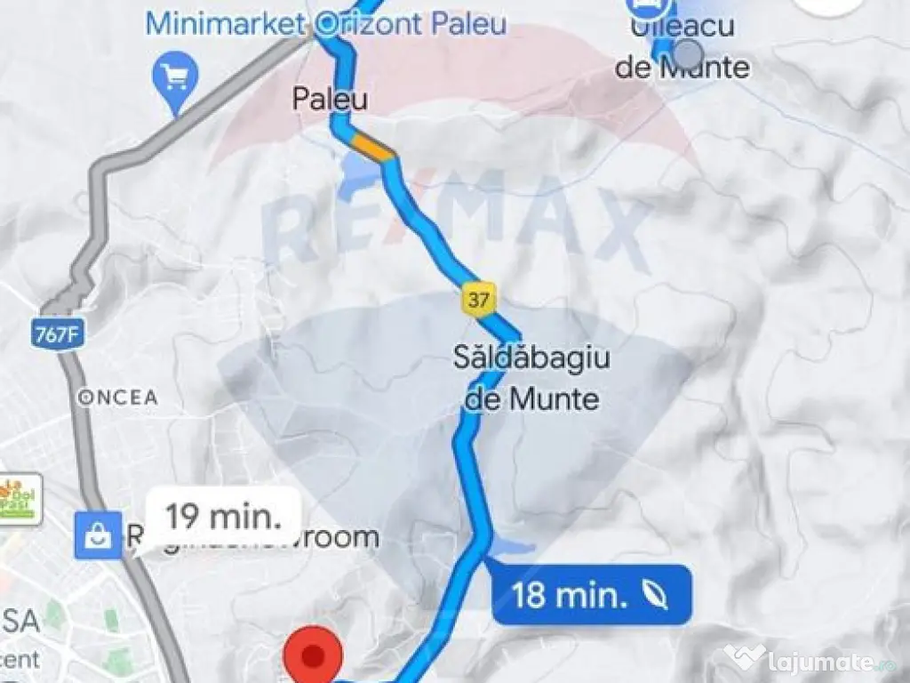 Teren 2.341 mp Uileacu de Munte front 26 ml la drum asfaltat 