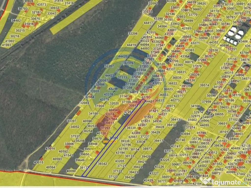 Teren intravilan in spate la Damila, spre padure, 95 euro/mp 