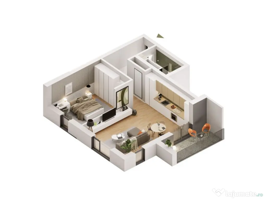 Apartament cu 2 camere în zona Pârneava 