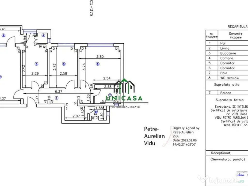 Apartament cu 3 camere de vânzare – Calea lui Traian -... 