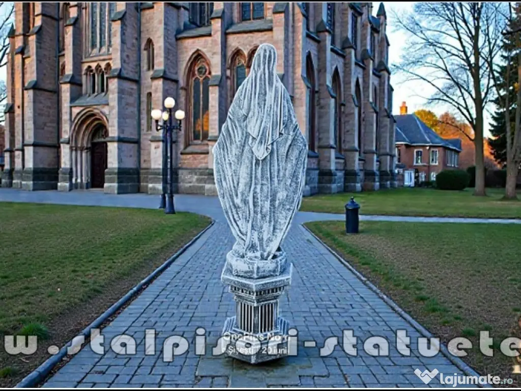 Statuetă fecioara Maria, gri antichizat, model S97. 